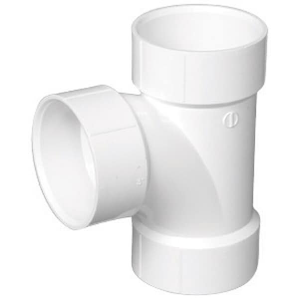 Charlotte Pipe And Foundry Charlotte Pipe Schedule 40 2 in. Hub X 2 in. D Hub PVC Sanitary Tee 1 pk PVC004001000 - main